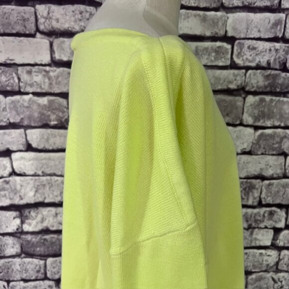 Talbots Yellow/Green Crew Neck 3/4 Sleeve Pullover Sweater Size XL - Picture 8 of 9
